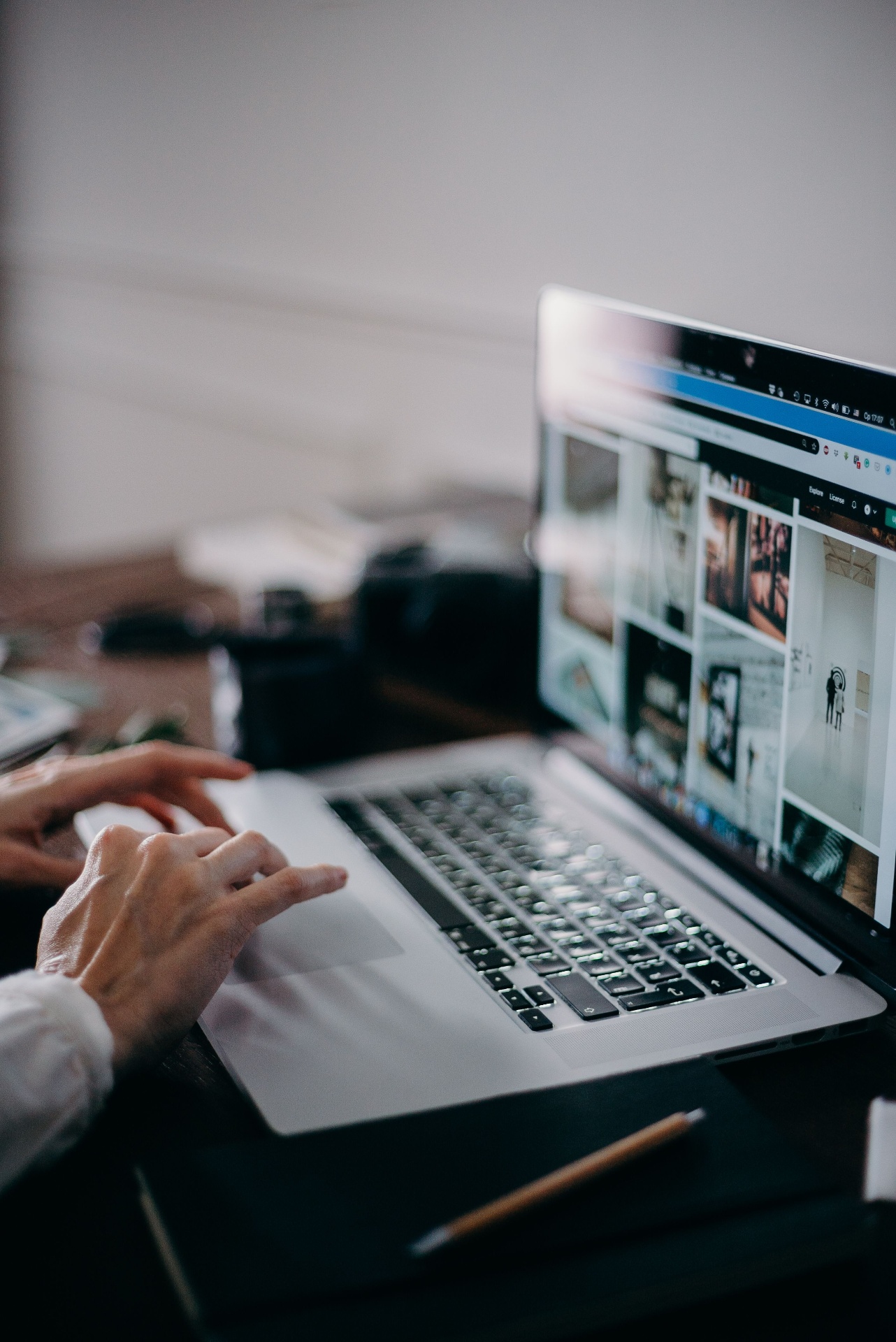 Writer at laptop